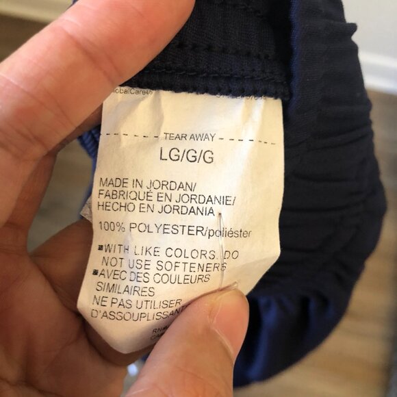 Under Armour Men Sports Style Pique Track Pants Knit Warm Up Navy White Size L - Picture 6 of 10